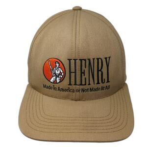 Henry Repeating Arms Made in America Baseball Cap Beige Orange Strapback OS